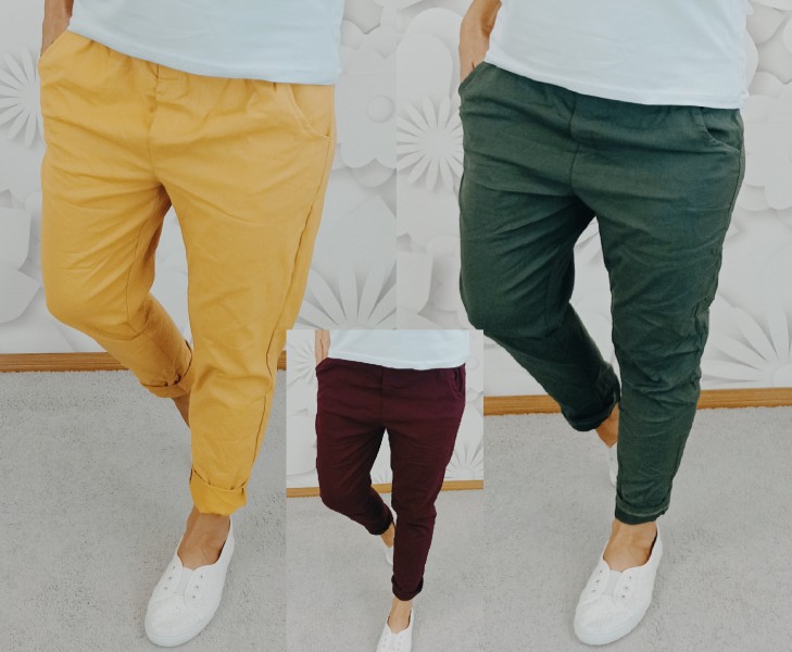 Riflovo-plátěné kalhoty SIMPLE