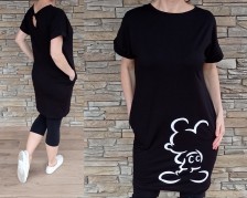 Basic šaty MICKEY - černé