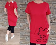 Basic šaty MICKEY - červené