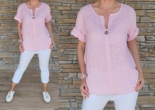 Bavlněná polokošile - pink