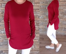 Bavlněná tunika - delší triko SPRING - bordo
