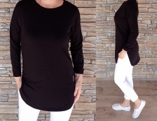 Bavlněná tunika - delší triko SPRING - černá