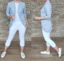 Bavlněné bolerko - cardigan - šedý