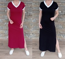 Bavlněné dlouhé šaty SILUET - více barev