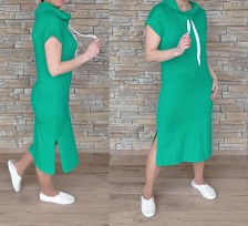Bavlněné šaty ADELE - zelené
