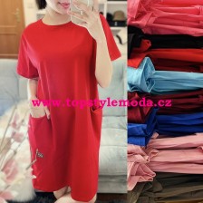Bavlněné šaty HIT - mají přední kapsy - ne boční - vel L/2XL
