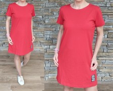 Bavlněné šaty KLASIK - střih do A - vel XL/XXL - červené