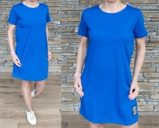 Bavlněné šaty KLASIK - střih do A - vel XL/XXL - modré