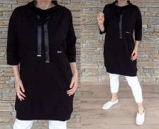 Butikový kousek - mikinové šaty HELEN - černé