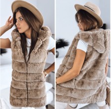 Chlupaté vesty na zip - více velikostí
