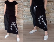 COOL sukně - dvojí materiál - černá