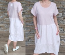 Delux balónové šaty BUTIK - pudr