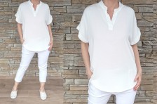 DELUX košilová rozhalenka - bílá
