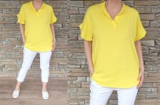 DELUX košilová rozhalenka - žlutá