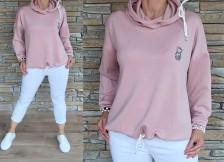 Delux mikina DORA NEW - starorůžová
