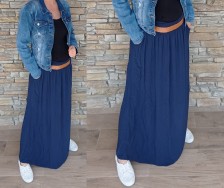 Delux sukně s kapsami - tmavě modrá