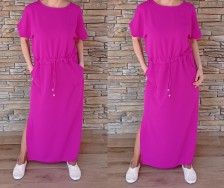 Dlouhé šaty AMANDA - růžovo/fialové