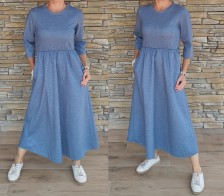 Dlouhé šaty COMTESA - denim modré