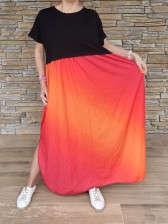 Dlouhé šaty DUO - vzor I - mega velké vel 3-5XL