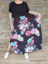 Dlouhé šaty DUO - vzor II - mega velké vel 3-5XL