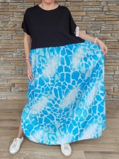 Dlouhé šaty DUO - vzor IV - mega velké vel 3-5XL