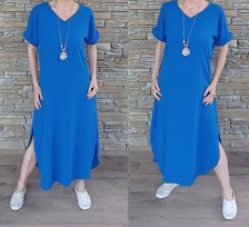 Dlouhé šaty MADMASEL - modré