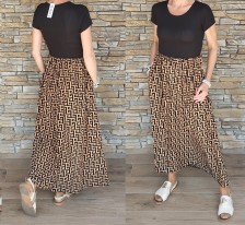 Dlouhé šaty SABRINA COOL - hnědé