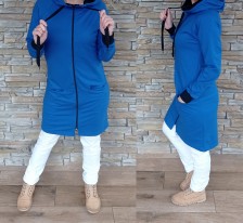 Dokonalý mikinový kabátek SPRING - modrý
