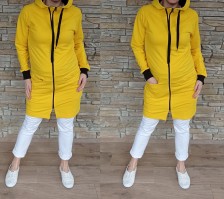 Dokonalý mikinový kabátek SPRING - žlutý