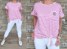 Halenka BUTIK s pruhy - fuchsia