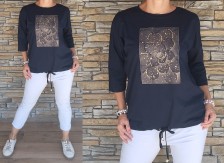 Halenka dole na stažení - vel L/XL - tmavě modrá