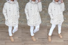Jarní parka - bunda OLLA - velké velikosti 2XL až 6XL - béžová