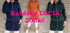 Kabátky LUCIA - více barev a velikostí - akční cena 200kč