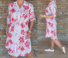 Košilové šaty DESIGN - červené