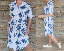 Košilové šaty DESIGN - modré