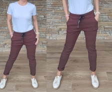 Kvalitní kalhoty BUTIK - hnědé
