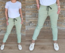 Kvalitní kalhoty BUTIK - mentol