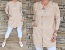 LUX cardigan - kašmír - 2velikosti - béžový