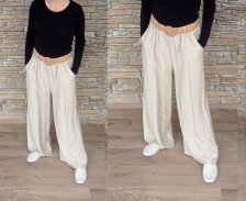 Mega pohodlné kalhoty KLIS - béžové