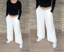 Mega pohodlné kalhoty KLIS - smetanové