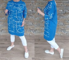 Mikinové šaty COMPLETE -  modré