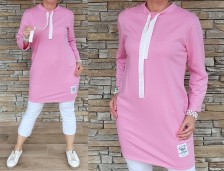 Mikinové šaty MELISA - pink