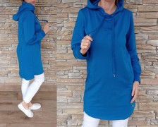 Mikinové šaty TOP - modré