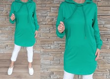 Mikinové šaty TOP - zelené