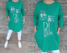 Mikinové - tunikové šaty DOTT - zelené