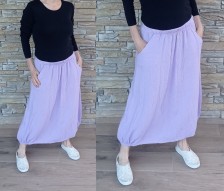 Mušelínová balónová sukně - lila