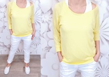 Oblíbený svetr 2v1 - vanilkově žlutý