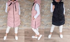 Oboustranná vesta MONIKA  - růžovo/černá vel 3XL až 7XL