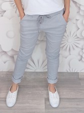 Riflové kalhoty BASIC - šedé
