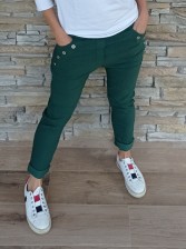 Riflové kalhoty JUMP - nově smaragdově zelené
